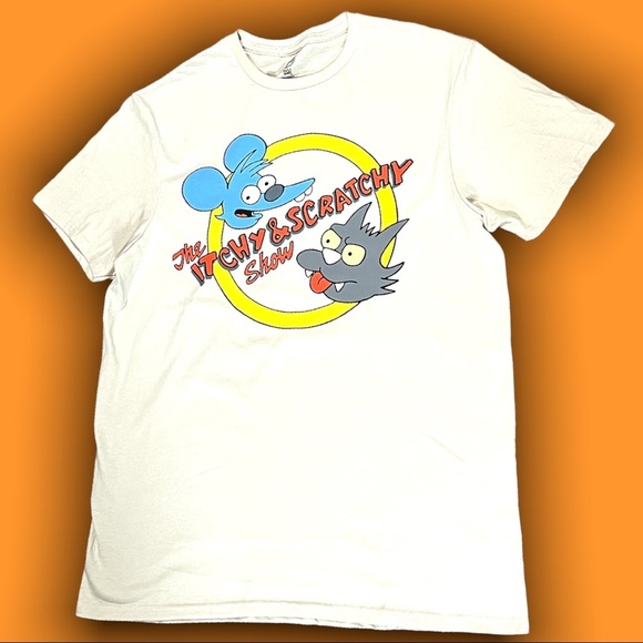 The Simpsons Other - The Simpsons Itchy & Scratchy Show Graphic Tee NWOT Men’s Medium